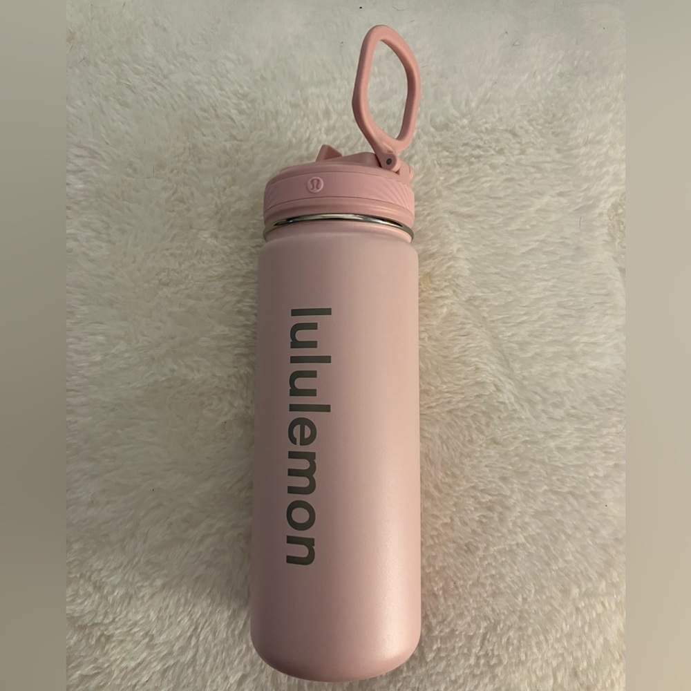 Lulu Lemon pink 24oz water bottle